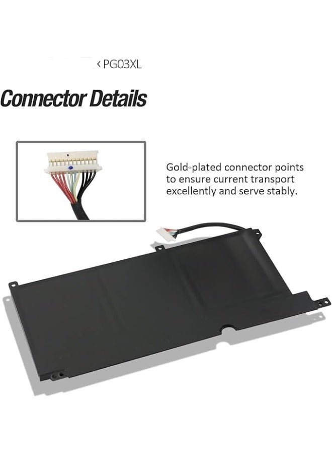 PG03XL HSTNN-DB9G L48430-2B2 Battery Compatible for H.P Pavilion Gaming 15-dk0xxx 15-dk1xxx - Image 2
